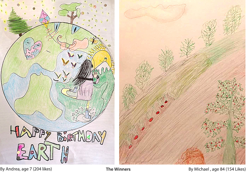 winners of the earth day drawing challenge