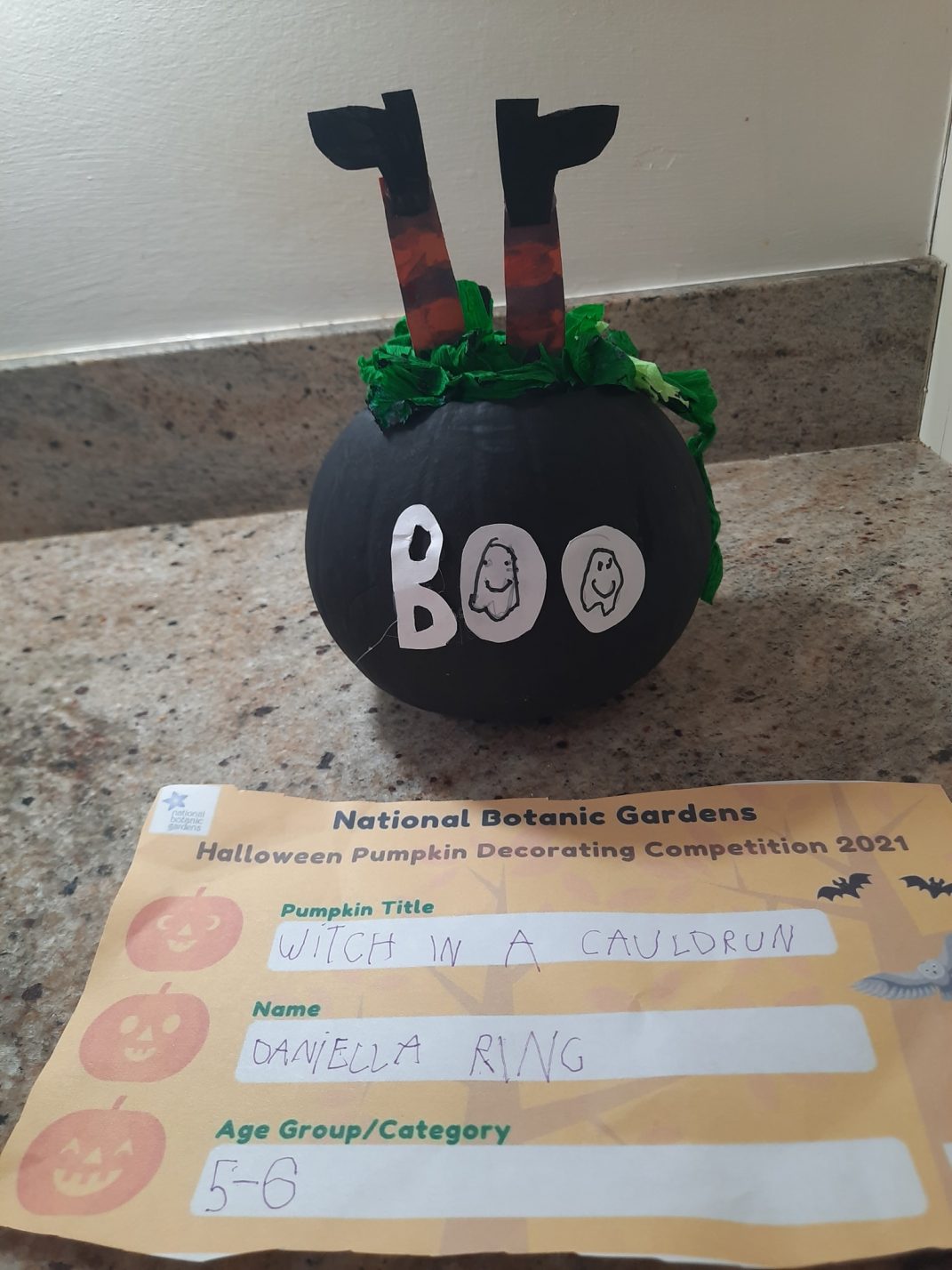 Witch in a Cauldron Daniella Ring age 6